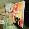 acrylic cutout table top menu holder