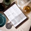 rustic menu boards, vintage wooden menus, custom wood clipboards, unique menu presentation, rustic tariff boards, make my own menu.