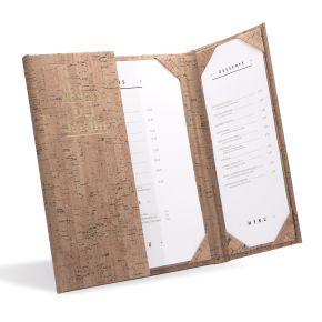 Natural cork A4 Portrait menu cover