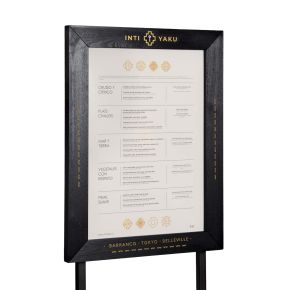 Porte-menu Montréal Vertical à pied