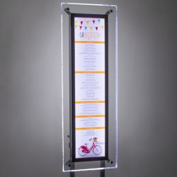 Porte-menu à pied Aqua Vertical