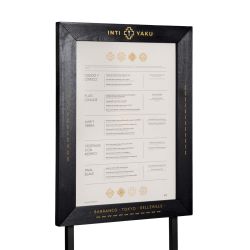 Porte-menu Montréal Vertical à pied