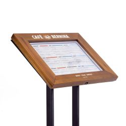 Porte-menu Montréal incliné à pied