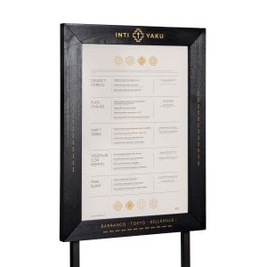 Porte-menu Montréal Vertical à pied