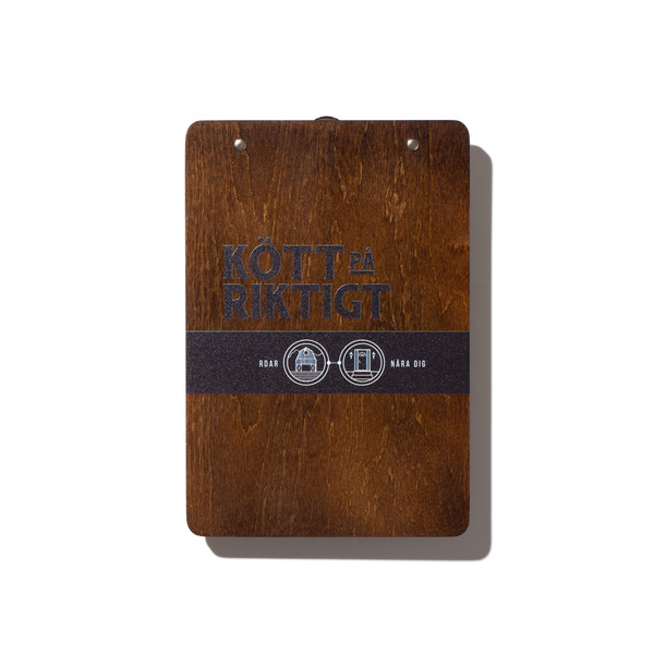 Dark Wood A5 Printed Menu Board Dark Wood A5 Printed Menu Board